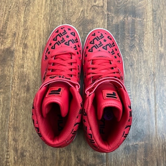 NEW FILA Men's Red High Tops Sneakers Size 10.5 - Picture 13 of 17